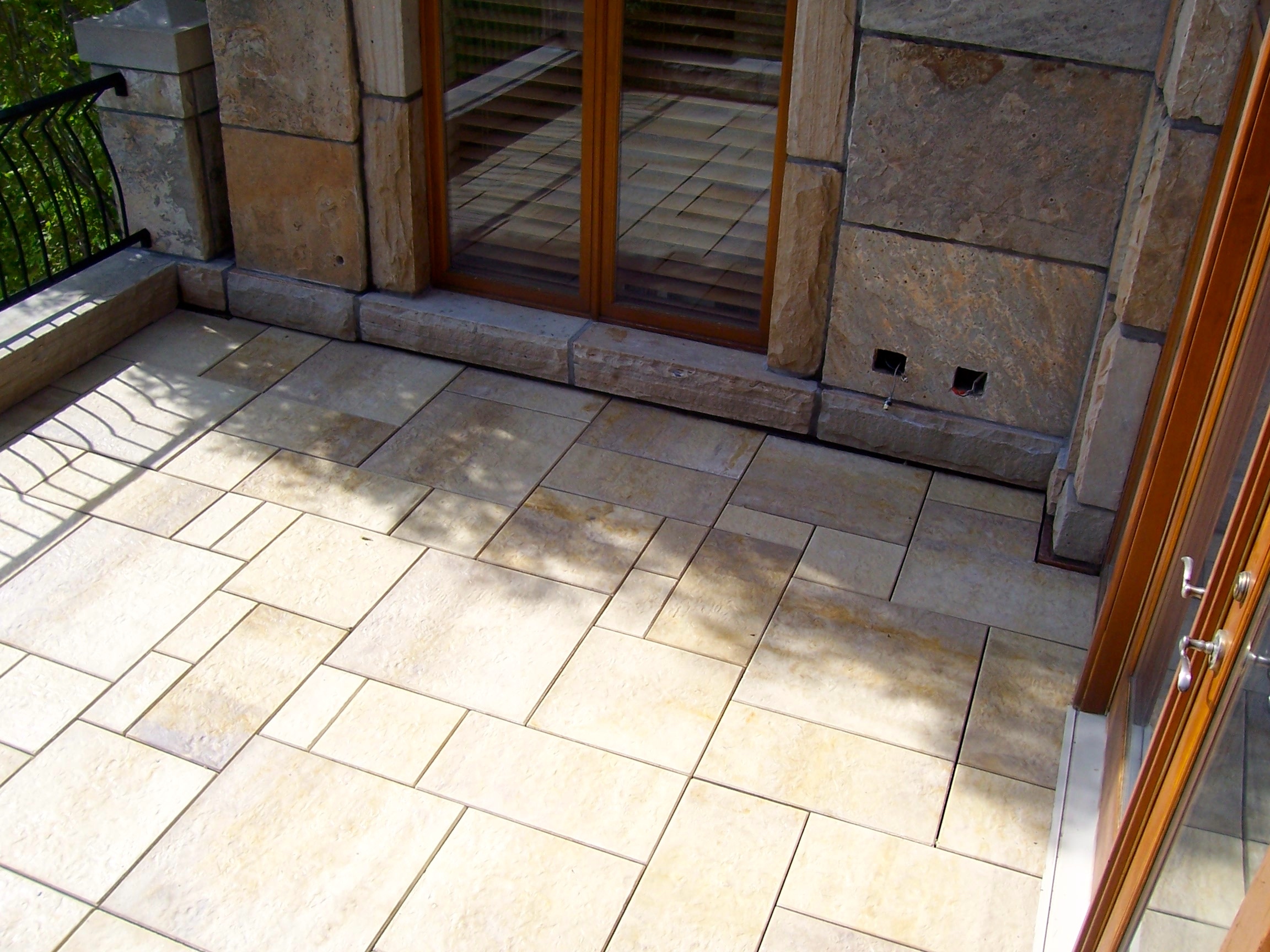 low slope with patio